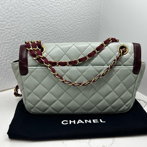 QUILTED LAMBSKIN 2-TONE FLAP BAG - Picture 2 of 16